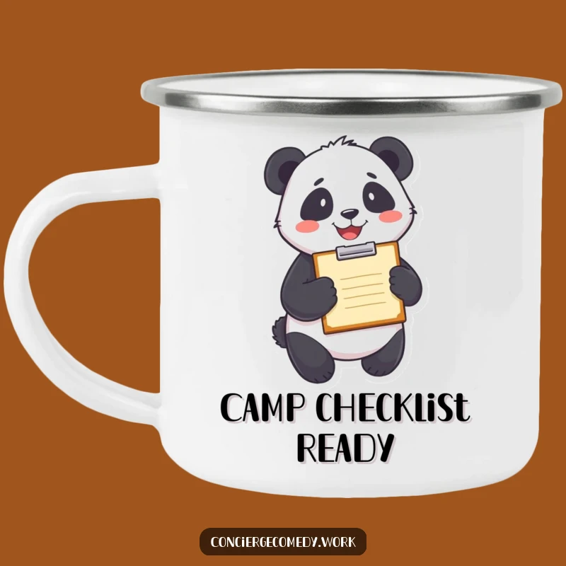 Funny Panda Clipboard Camping Mug - Adventure Ready for Organizers!