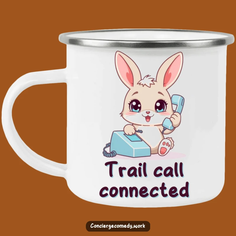 Funny Bunny Campfire Mug: Playful Rabbit Outdoor Cup, a Rugged Funny Gift