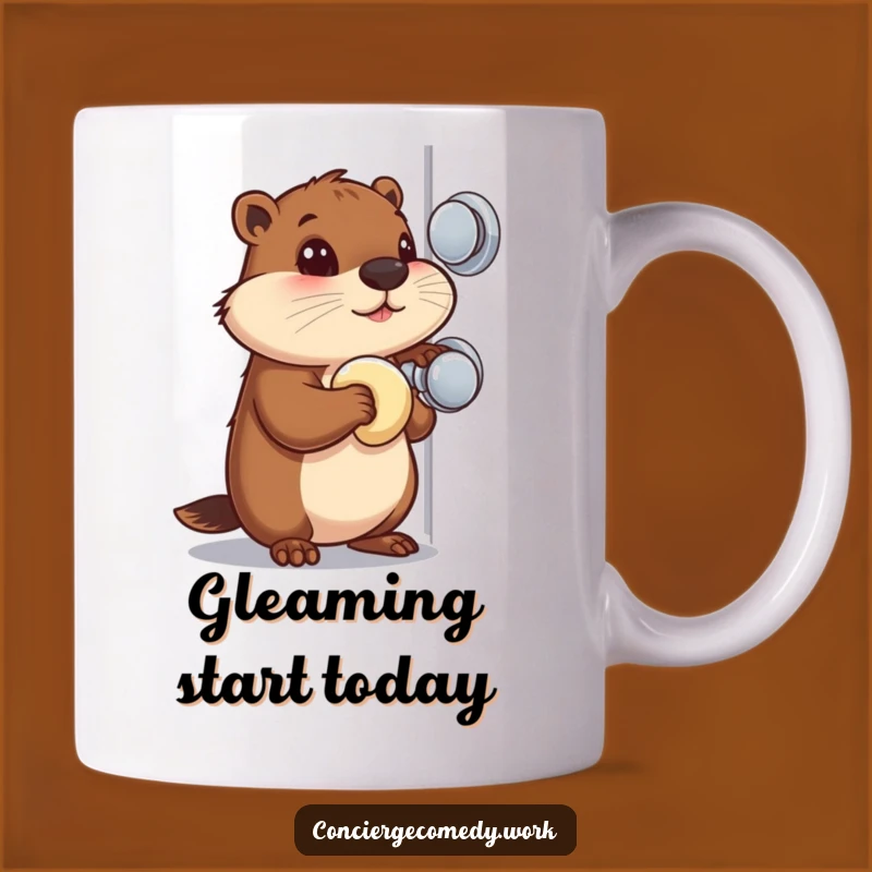 Funny Beaver Doorknob Mug: A Focused Gift for Hard Workers