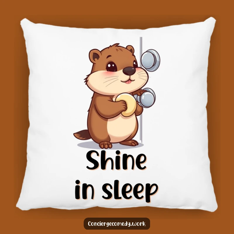 Cozy Funny Beaver Doorknob Pillow: Rest with Focused Comfort