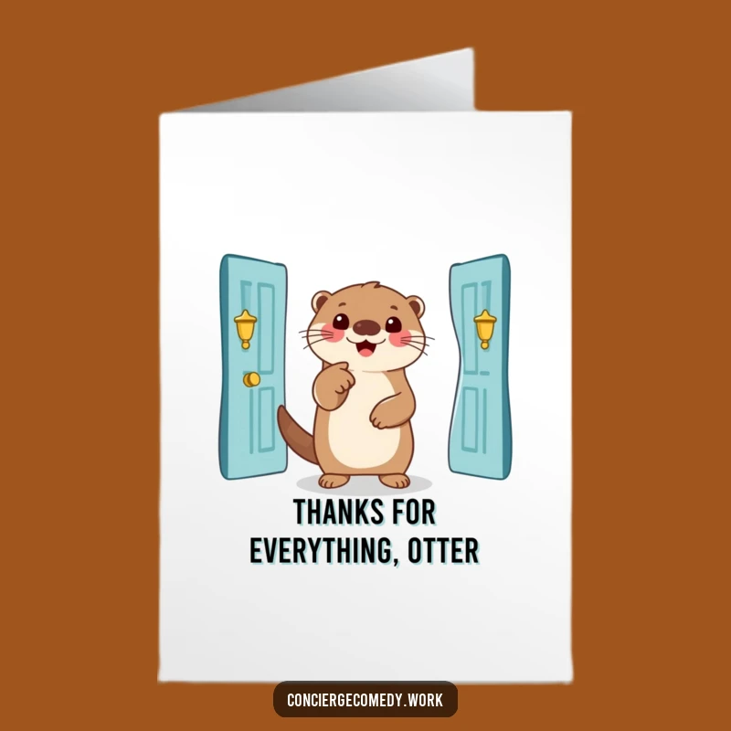 Free Printable Otter Thank You Card - Funny Downloadable Entrance