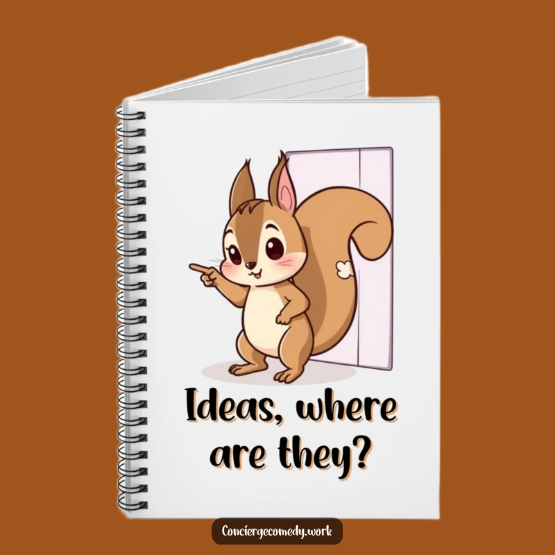 Funny Curious Squirrel Tiptoeing Notebook - Invisible Door Journal