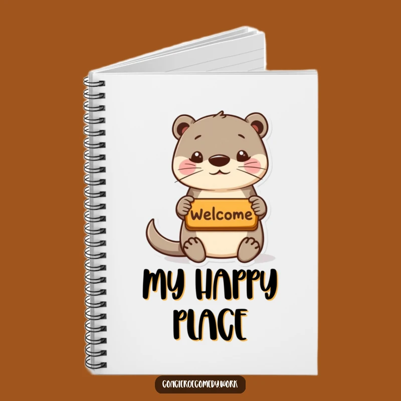 Funny Playful Otter Notebook, Welcome Journal, Hilarious Gift for Hosts