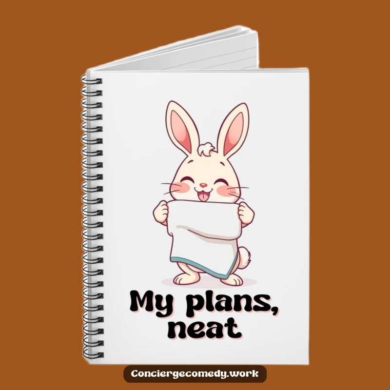 Funny Bunny Towel Notebook: Organize Your Thoughts Tidily