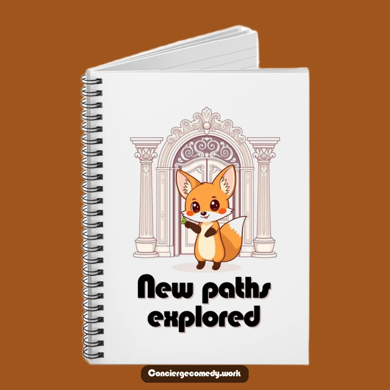 Funny Fox Doorway Notebook: Record Your Great Discoveries