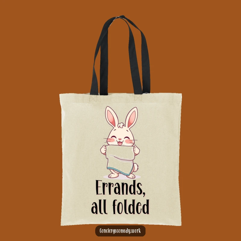 Funny Bunny Towel Tote Bag: Carry Your Essentials with a Smile