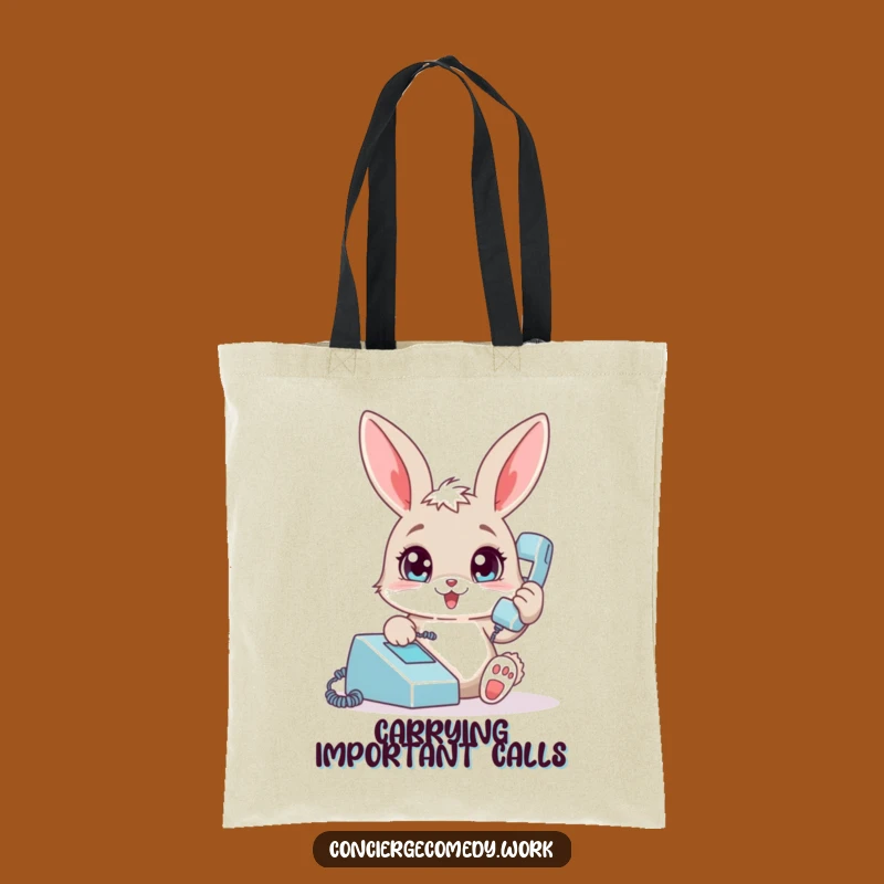 Funny Bunny Phone Tote: Playful Rabbit Bag for Daily Errands, a Chic Funny Gift