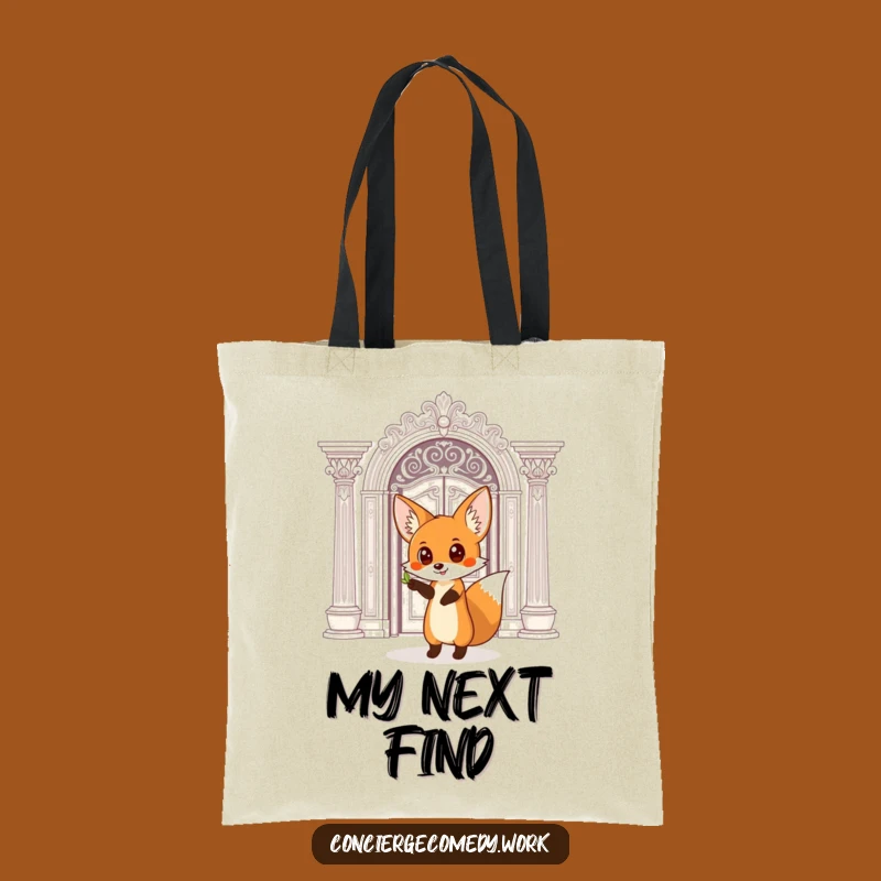Funny Fox Doorway Tote Bag: Carry Your Curiosity Everywhere